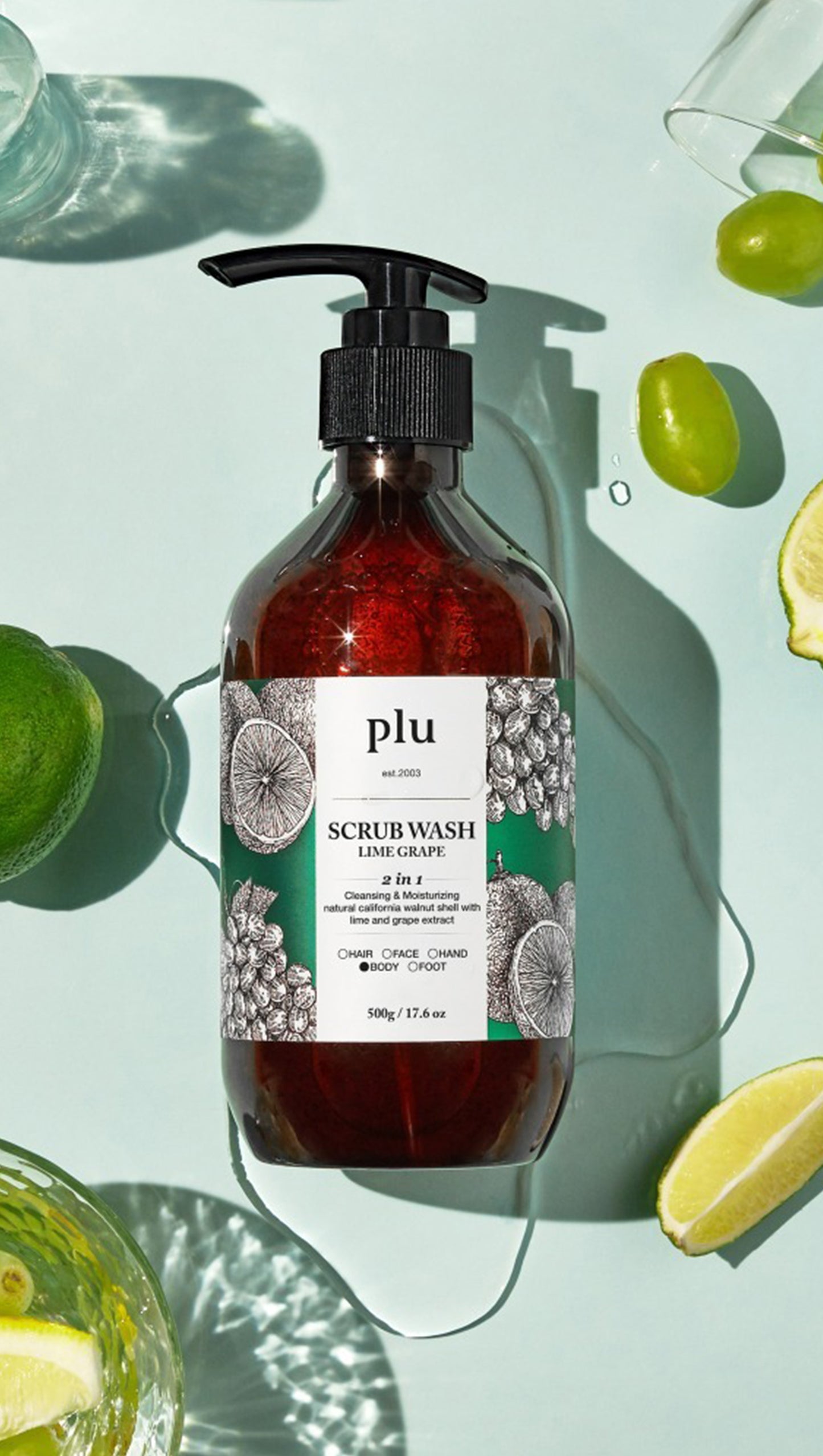 Scrub Wash Lime Grape 17.6 oz.