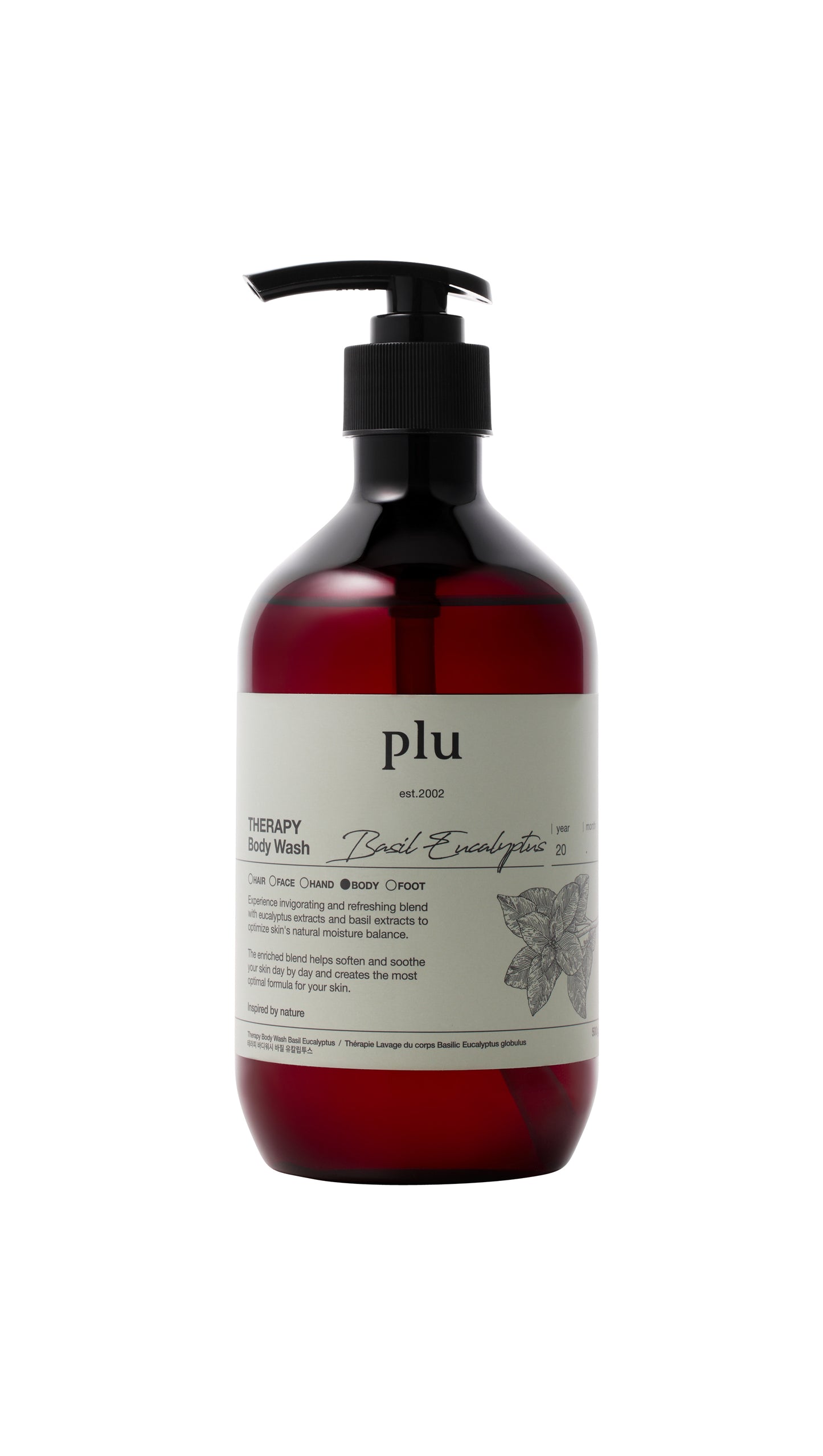 Therapy Body Wash Basil Eucalyptus 17.6 oz.