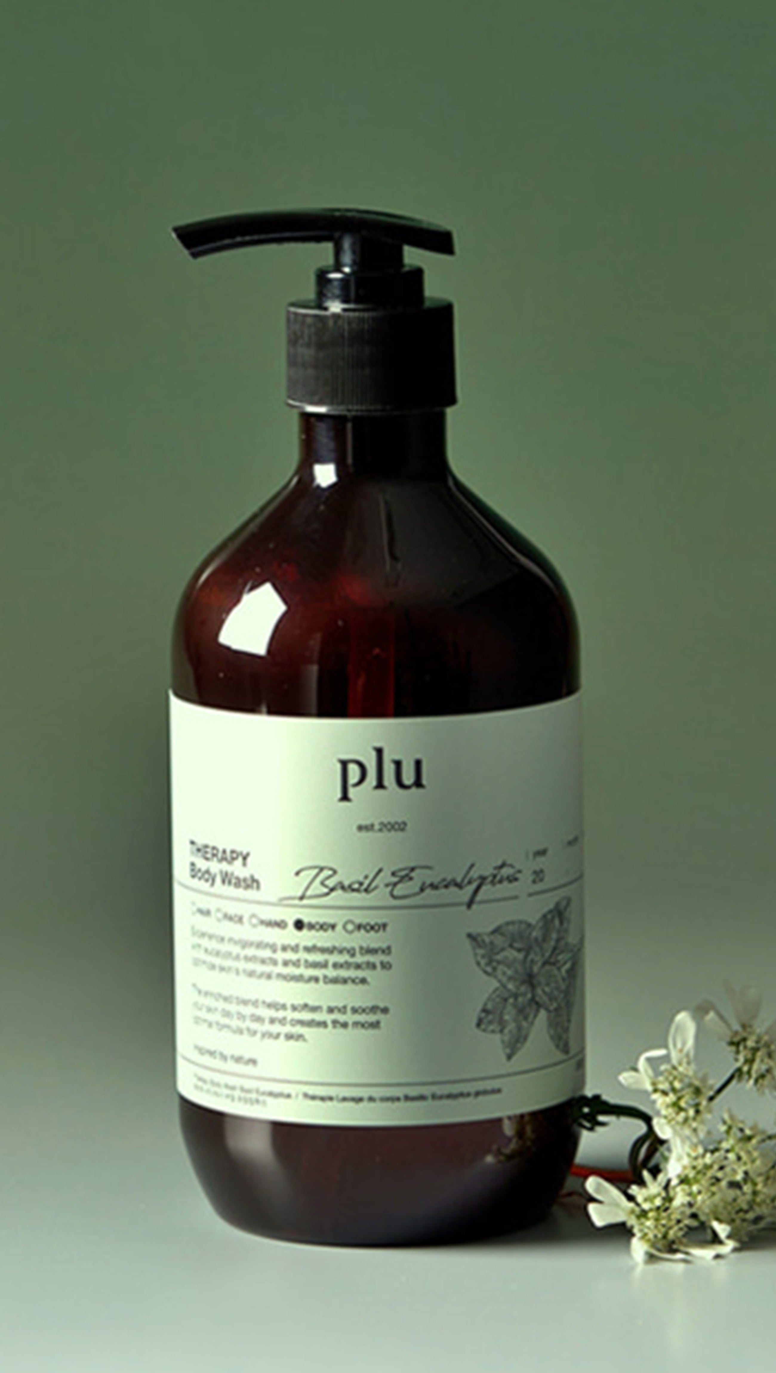 Therapy Body Wash Basil Eucalyptus 17.6 oz.