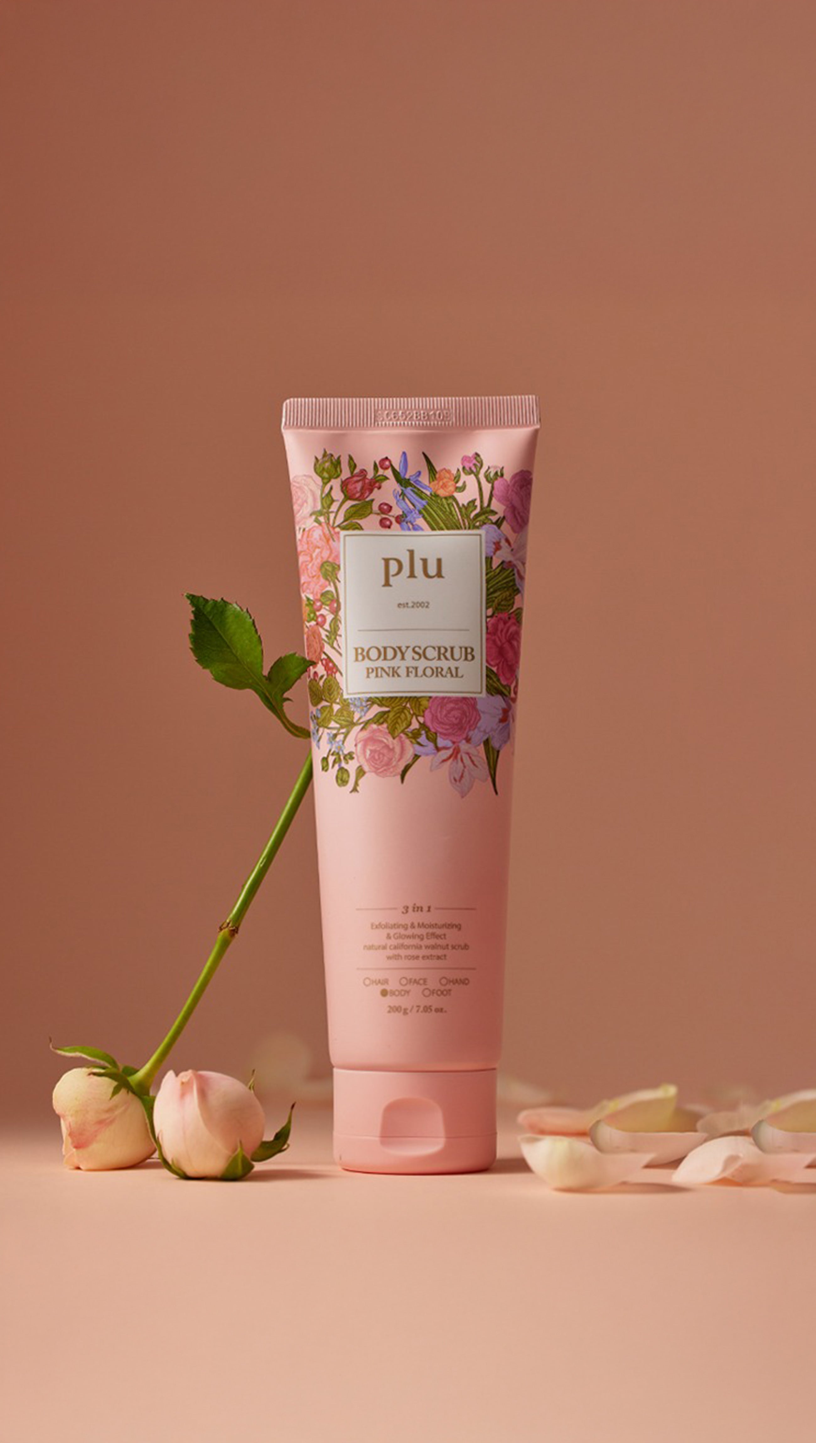 Body Scrub Pink Floral 7.05 oz.